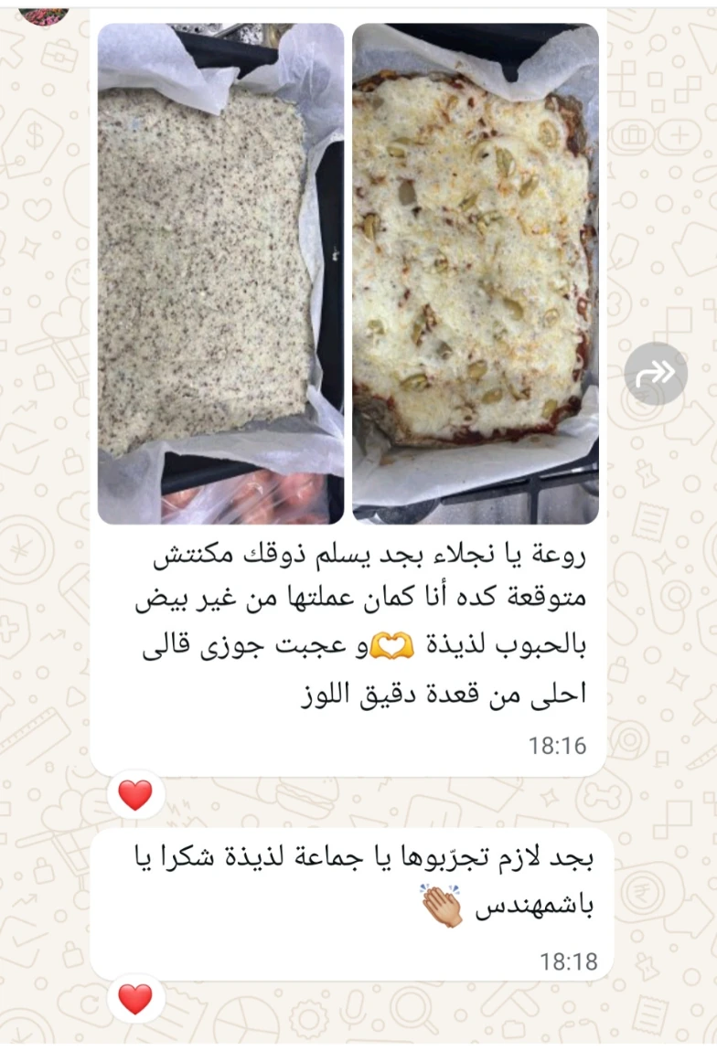 صور البيتزا وتعليق على طعمها